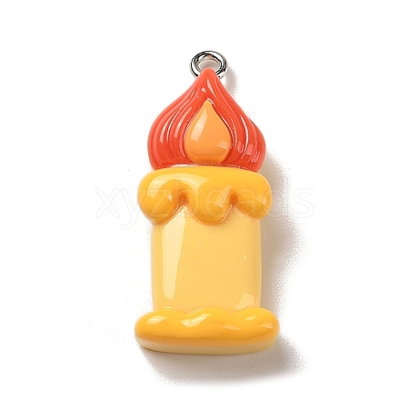 Opaque Resin Pendants RESI-K020-03F-1