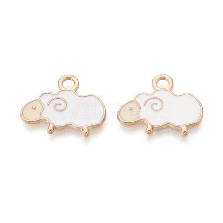 Alloy Enamel Pendants X-ENAM-R059-08A-RS-1