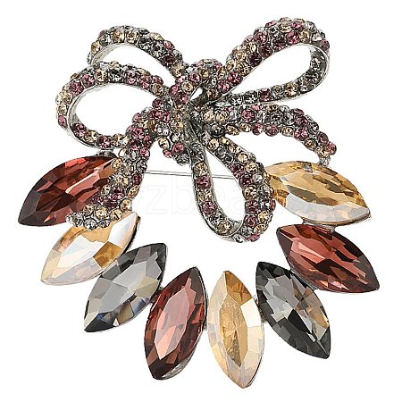 Alloy Rhinestone Brooch for Backpack Clothes PW-WG968A5-01-1