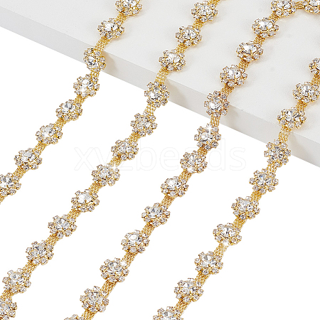 2Yards Alloy Glass Rhinestone Cup Chains DIY-GA0009-07-1