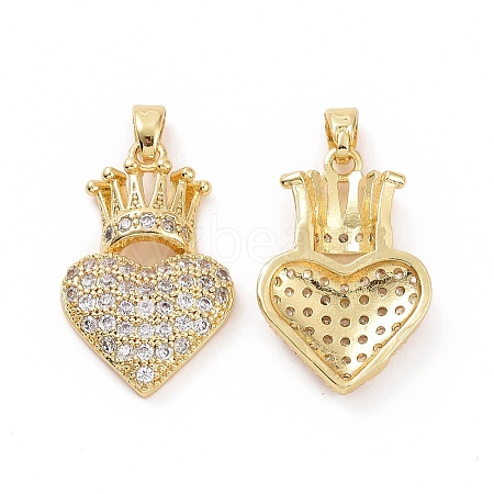 Brass Micro Pave Cubic Zirconia Pendants KK-A181-VA302-2-1