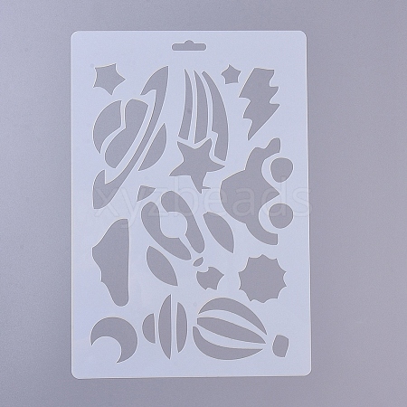 Plastic Reusable Drawing Painting Stencils Templates DIY-E015-18G-1