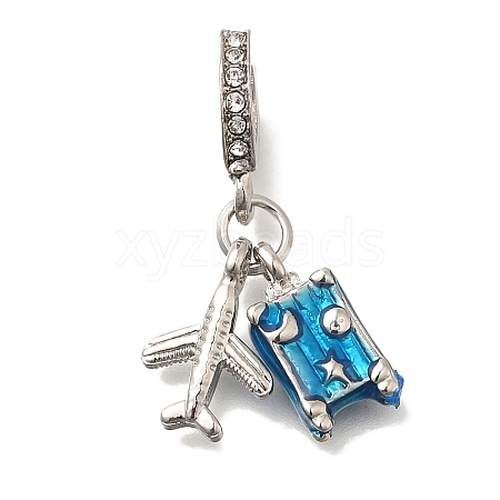 Rack Plating Alloy Enamel European Dangle Charms FIND-H005-38P-1