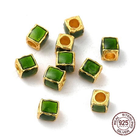 Matte Gold Color 925 Sterling Silver Beads STER-M113-23A-02MG-1