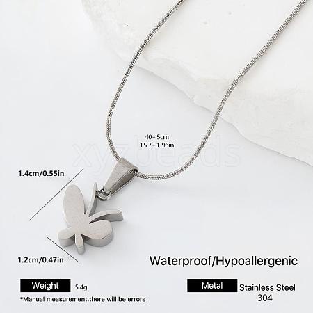 304 Stainless Steel Pendant Necklaces for Women DV7117-6-1