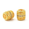 Brass Micro Pave Cubic Zirconia European Beads KK-P297-05G-04-1