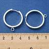 201 Stainless Steel Huggie Hoop Earrings Findings STAS-A167-01W-S-3