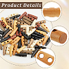 64Pcs 8 Colors 2-Hole Wood Buttons WOOD-GF0002-35B-5