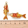 304 Stainless Steel Enamel Pendants STAS-Z193-13G-04B-3