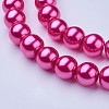 Glass Pearl Beads Strands X-HY-12D-B57-2