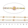 Brass Daisy Flower Link Chains CHC-C003-11G-01-3