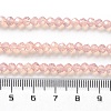 Baking Painted Transparent Glass Beads Strands DGLA-A034-J4MM-D04-4