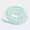 Electroplate Opaque Solid Color Glass Beads Strands X-EGLA-A034-P8mm-L09-2