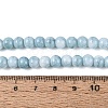 Ombre Effect Opaque Crackle Glass Beads Strands GLAA-Q106-01A-A05-5
