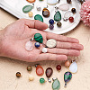 40Pcs 20 Style Natural & Synthetic Gemstone Pendants G-PJ0001-01-5