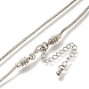 Brass Wheat Chain Necklaces for Women Men NJEW-M295-01P-2