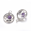 Natural Amethyst Pendants G-L512-S10-2