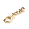 Brass with Cubic Zirconia Charms KK-G496-05G-3
