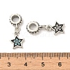 Alloy Rhinestone European Dangle Charms MPDL-R036-53-3