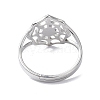 Non-Tarnish 304 Stainless Steel Spider Web Adjustable Rings for Women RJEW-I097-07P-3