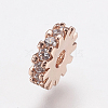 Brass Micro Pave Cubic Zirconia Bead Spacers LS-ZIRC-E143-21RG-2
