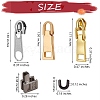 20 Sets 2 Colors Zinc Alloy Zipper Repair Accessories FIND-SZ0001-78-2