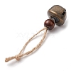 Iron Bell Pendant Decoration HJEW-JM02488-02-4