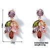 Sweet Brass Cubic Zirconia Earrings WI7590-1-2