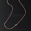 1.5mm Rack Plating Brass Singapore Chain Necklaces for Women Men MAK-L044-28KCG-3