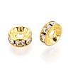 Brass Grade A Crystal Rhinestone Beads RB-A003-8MM-G-2