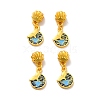 Rack Plating Alloy Enamel European Dangle Charm PALLOY-E006-02MG-02-2