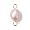 Natural Cultured Freshwater Pearl Potato Links Connector Charms PALLOY-JF04790-3