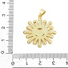 Brass Micro Pave Clear Cubic Zirconia Pendants KK-I723-18G-01-3