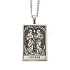 Non-Tarnish 304 Stainless Steel Tarot Pendant Necklaces NJEW-A026-01P-03-1