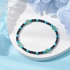 Natural Green Aventurine & Synthetic Turquoise & Non-magnetic Synthetic Hematite Beaded Stretch Bracelets BJEW-JB10827-2