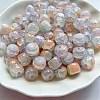 Transparent Crackle Glass Beads Strand GLAA-D012-01B-1