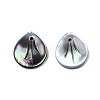 Natural Black Lip Shell Charms SSHEL-N032-42-3