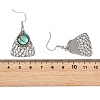 Paua Shell and 304 Stainless Steel Dangle Earrings EJEW-JE07471-01-5