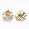 Hollow Brass Micro Pave Clear Cubic Zirconia Peg Bails Charms KK-R117-009-NF-2
