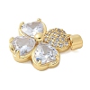 Brass Micro Pave Cubic Zirconia Pendants KK-K298-07A-G-2