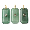 Natural Green Aventurine Pendants GG-CBA51ED-05G-03-1