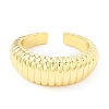 Rack Plating Brass Croissant Open Cuff Ring for Women X-RJEW-I083-04G-2