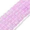 Transparent Crackle Glass Beads Strands GLAA-D025-01J-1