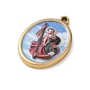 304 Stainless Steel Printed Religion Pendants STAS-G387-03G-10-2
