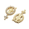 Brass Micro Pave Cubic Zirconia Pendants KK-Q006-53C-G-2