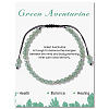 Adjustable Natural Green Aventurine Braided Beaded Bracelets for Women LG9619-2-1