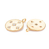 Brass Micro Pave Clear Cubic Zirconia Pendants KK-S356-541G-NF-2