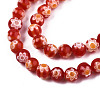 Round Millefiori Glass Beads Strands LK-P001-37-3