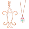 1Pc 925 Sterling Silver Pendant Cabochon Settings STER-BC0003-02RG-1