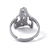 304 Stainless Steel Adjustable Rings RJEW-C074-05P-4